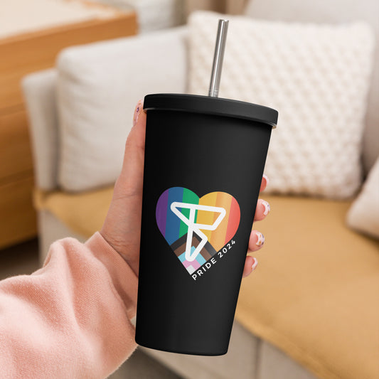 Insulated tumbler with a straw | PRIDE 2024 COLLECTION