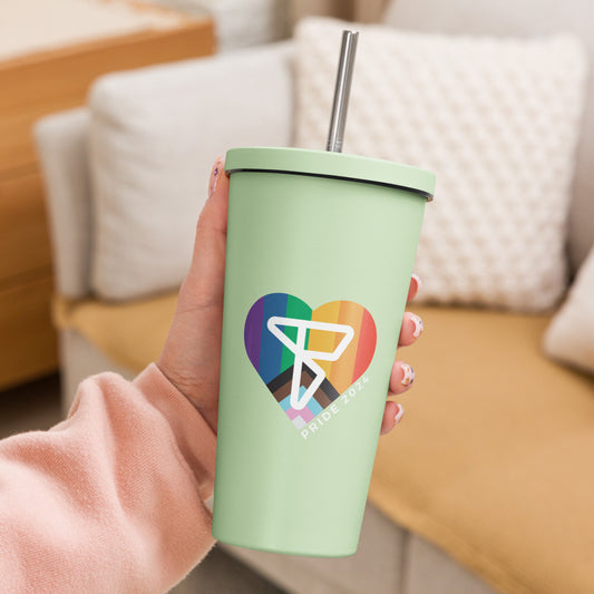 Insulated tumbler with a straw | PRIDE 2024 COLLECTION